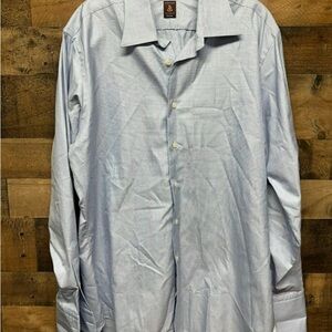 Robert Talbott Sky Blue Print Dress Shirt